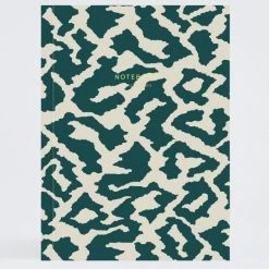 Wrap Dark Green Weave Lay Flat Notebook