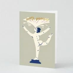Wrap Birthday Card Happy Birthday Statue