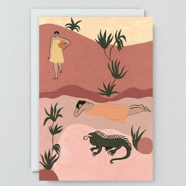 Wrap Sisters And Iguana Card 1 Wrap Sisters And Iguana Card