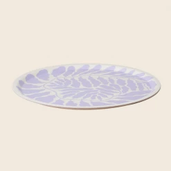Wrap Lilac Leaves Round Tray