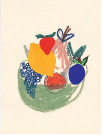 Wrap Greetings Card Fruit Bowl 3 Wrap Greetings Card Fruit Bowl