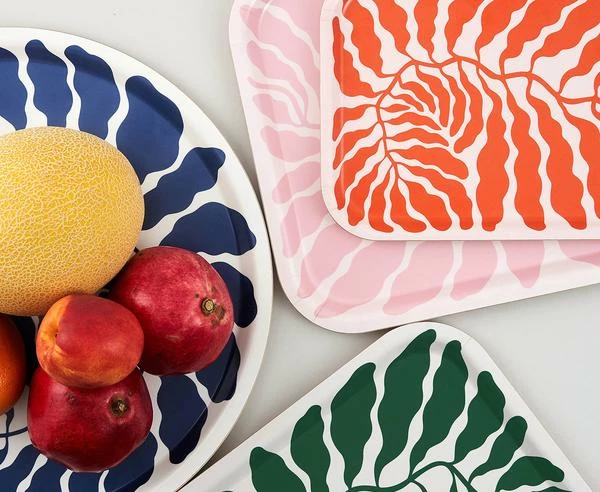 Wrap Pink Leaves Tray 2 Wrap Pink Leaves Tray