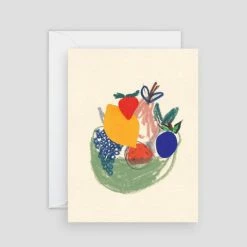 Wrap Greetings Card Fruit Bowl