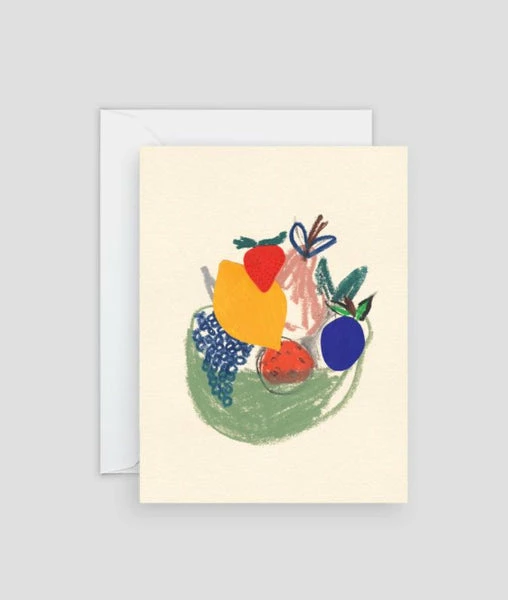 Wrap Greetings Card Fruit Bowl 2 Wrap Greetings Card Fruit Bowl