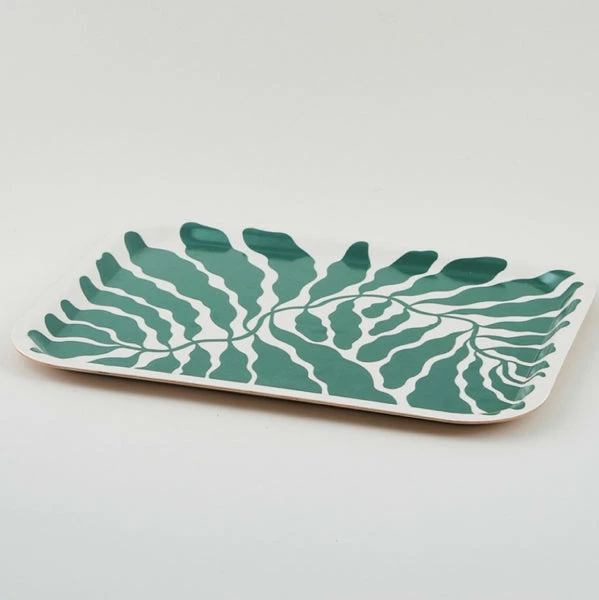 Wrap Green Leaves Large Rectangle Plywood Tray 1 Wrap Green Leaves Large Rectangle Plywood Tray