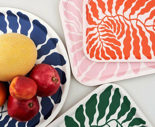 Wrap Orange Leaves Small Rectangle Plywood Tray 1 Wrap Orange Leaves Small Rectangle Plywood Tray