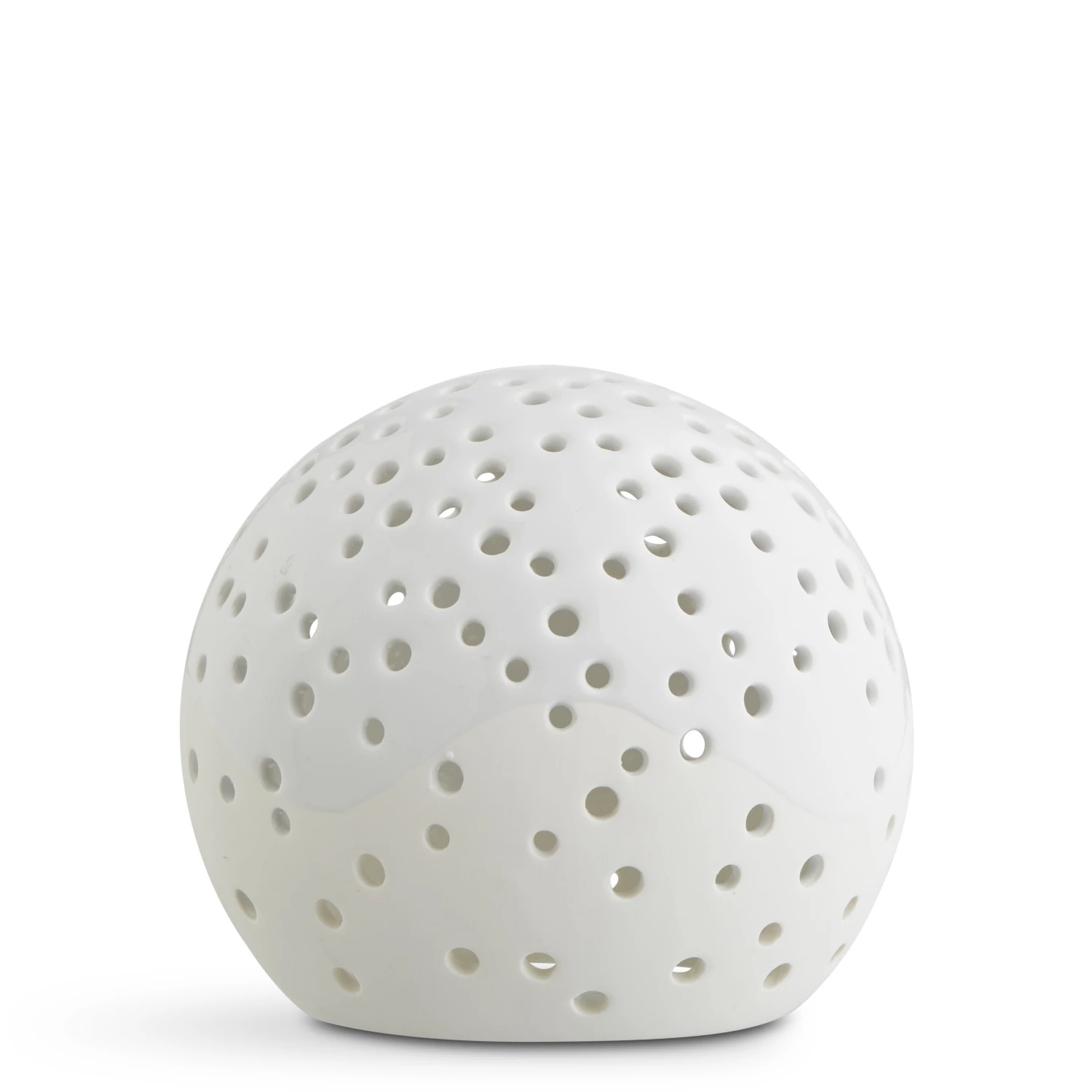 Kähler Nobili Round Ceramic Tealight Holder 14cm White 1 Kähler Nobili Round Ceramic Tealight Holder 14cm White