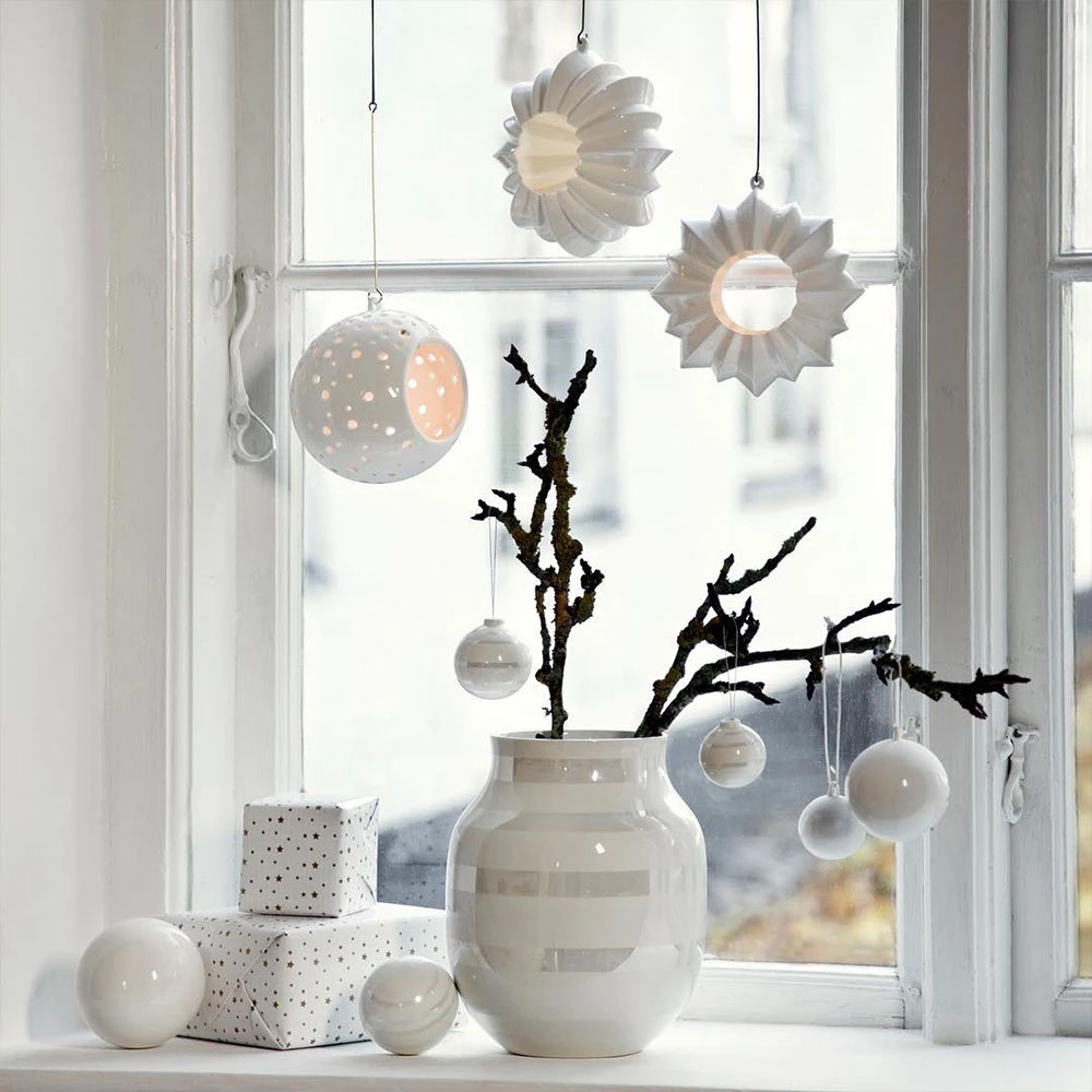 Kähler Hanging Porcelain Tea Light Holder - Stella 4 Kähler Hanging Porcelain Tea Light Holder - Stella