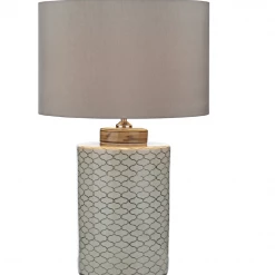 Där Lighting Cream Brown Base Only Paxton Table Lamp