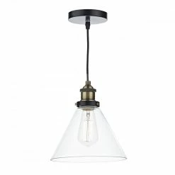Där Lighting Brass Clear Ray Pendant Light
