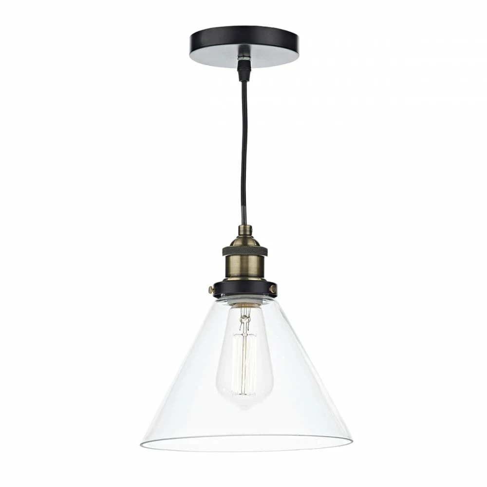 Där Lighting Brass Clear Ray Pendant Light 1 Där Lighting Brass Clear Ray Pendant Light