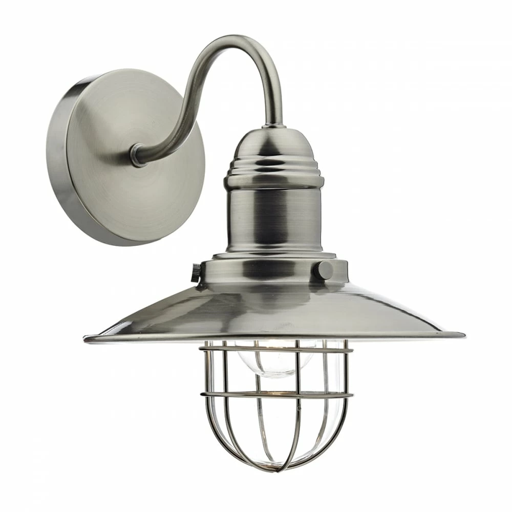 Där Lighting Antique Chrome Terrace Wall Light 1 Där Lighting Antique Chrome Terrace Wall Light