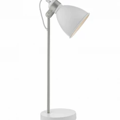 Där Lighting White & Satin Chrome Frederick Task Lamp