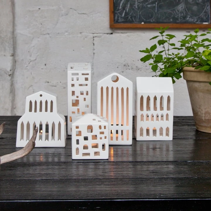 Kähler Urbania Ligthouse High Building White Ceramic 2 Kähler Urbania Ligthouse High Building White Ceramic