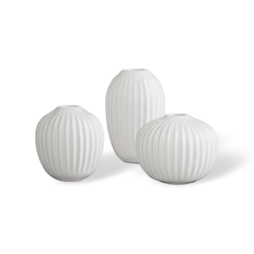 Kähler Hammershøi Miniature Vase White Set of 3 1 Kähler Hammershøi Miniature Vase White Set of 3