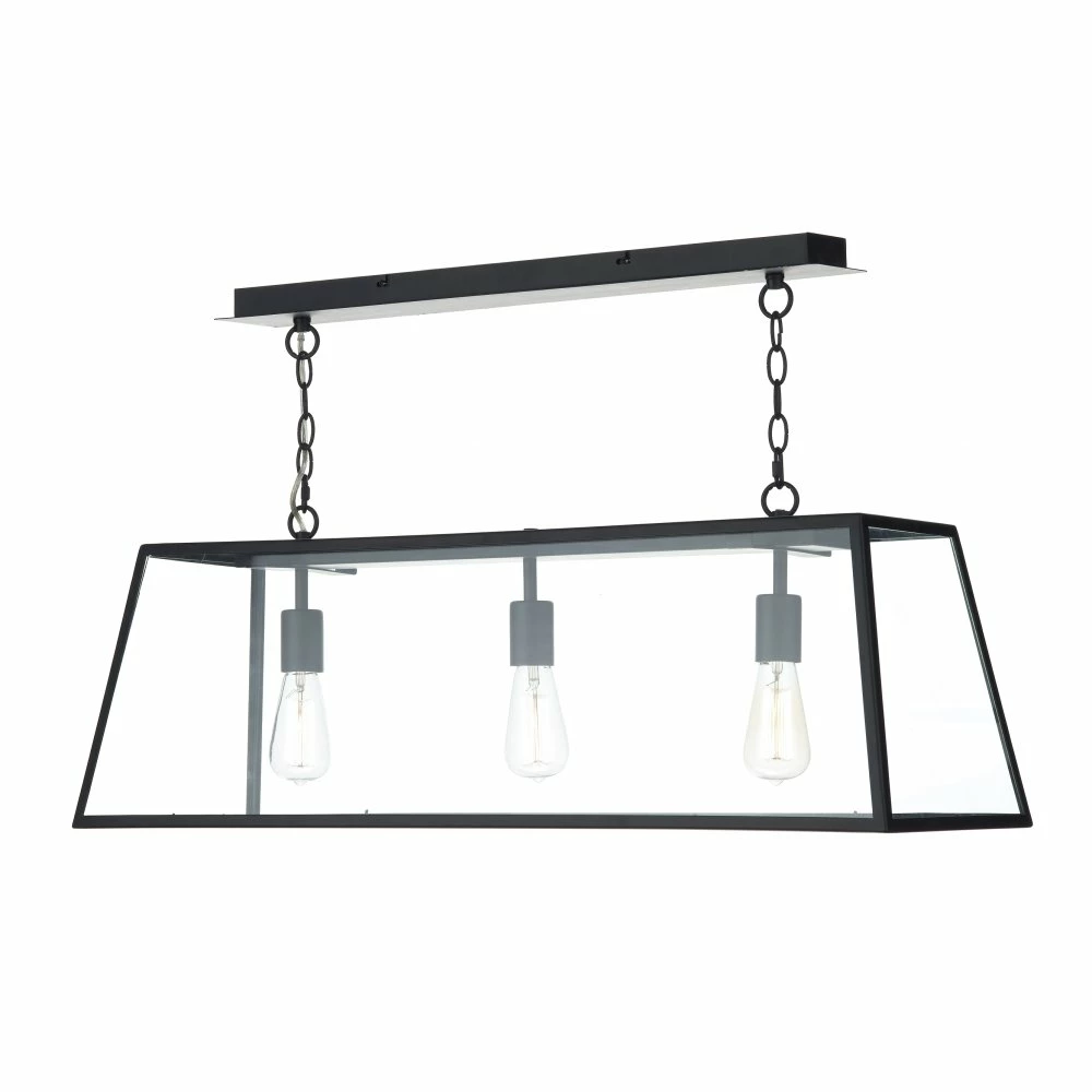 Där Lighting Black Academy 3 Pendant Light 1 Där Lighting Black Academy 3 Pendant Light