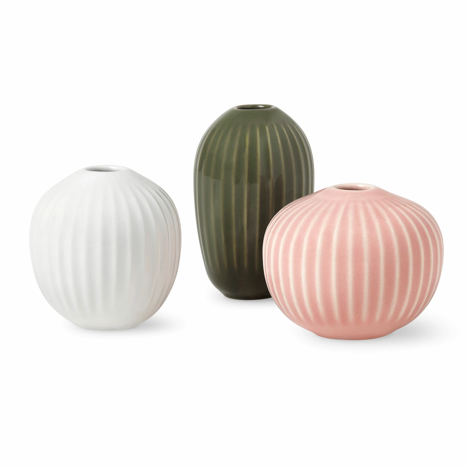Kähler Set of 3 Assorted Miniature Hammershoi Vases 1 Kähler Set of 3 Assorted Miniature Hammershoi Vases