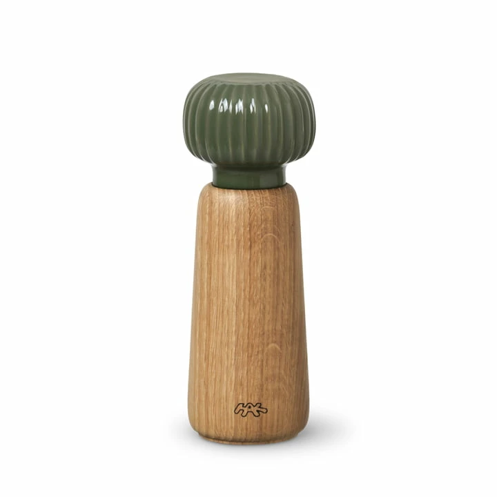 Kähler Olive Green Hammershoi 17.5cm Salt & Pepper Mill/Grinder 1 Kähler Olive Green Hammershoi 17.5cm Salt & Pepper Mill/Grinder