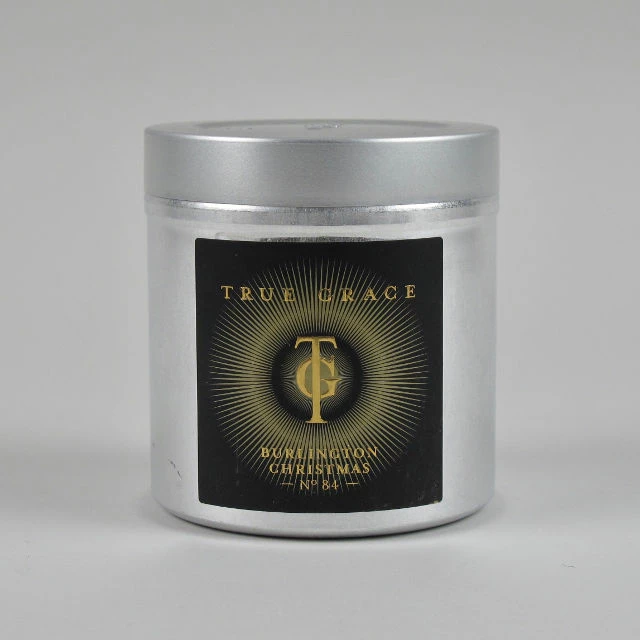 True Grace Burlington Christmas Candle In A Tin 2 True Grace Burlington Christmas Candle In A Tin