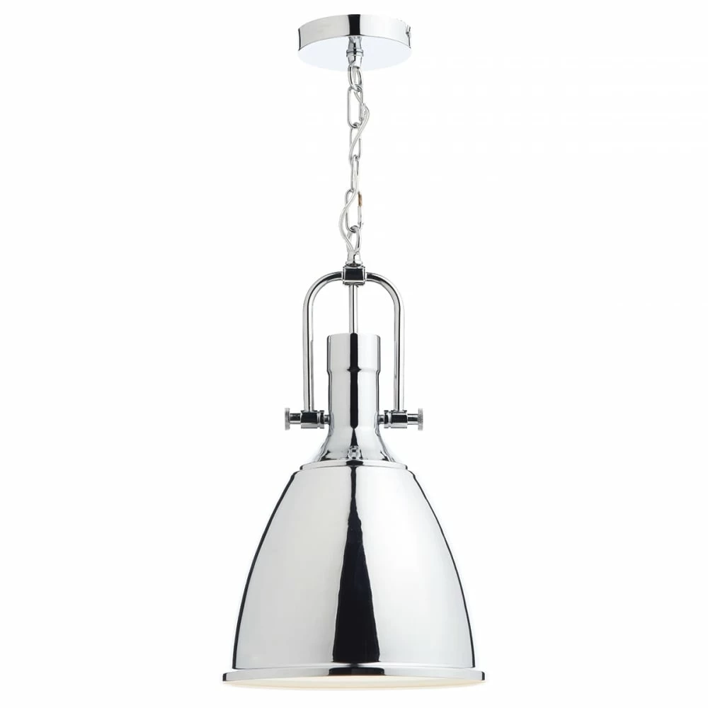 Där Lighting Polished Chrome Nolan Pendant Light 1 Där Lighting Polished Chrome Nolan Pendant Light