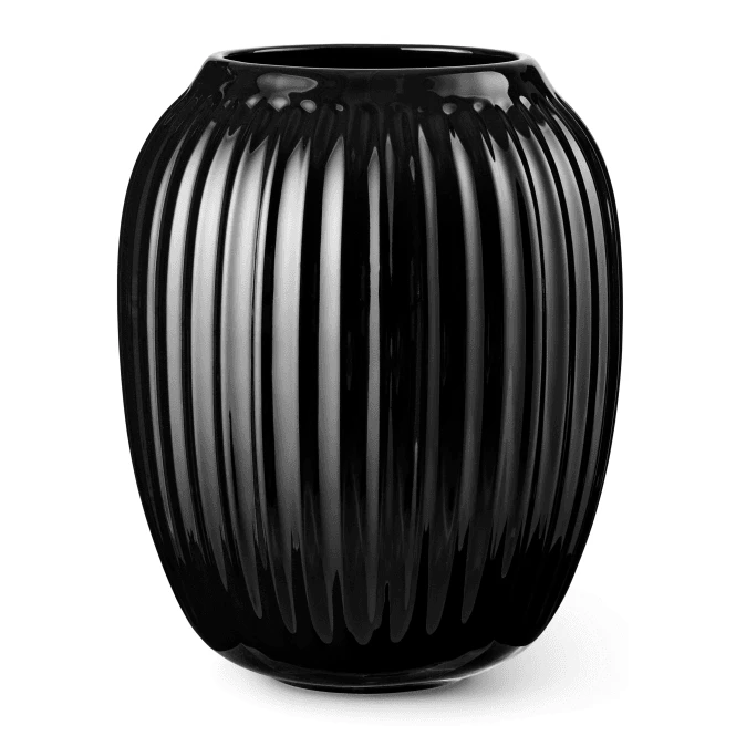 Kähler Black 21cm Hammershoi Porcelain Vase 1 Kähler Black 21cm Hammershoi Porcelain Vase