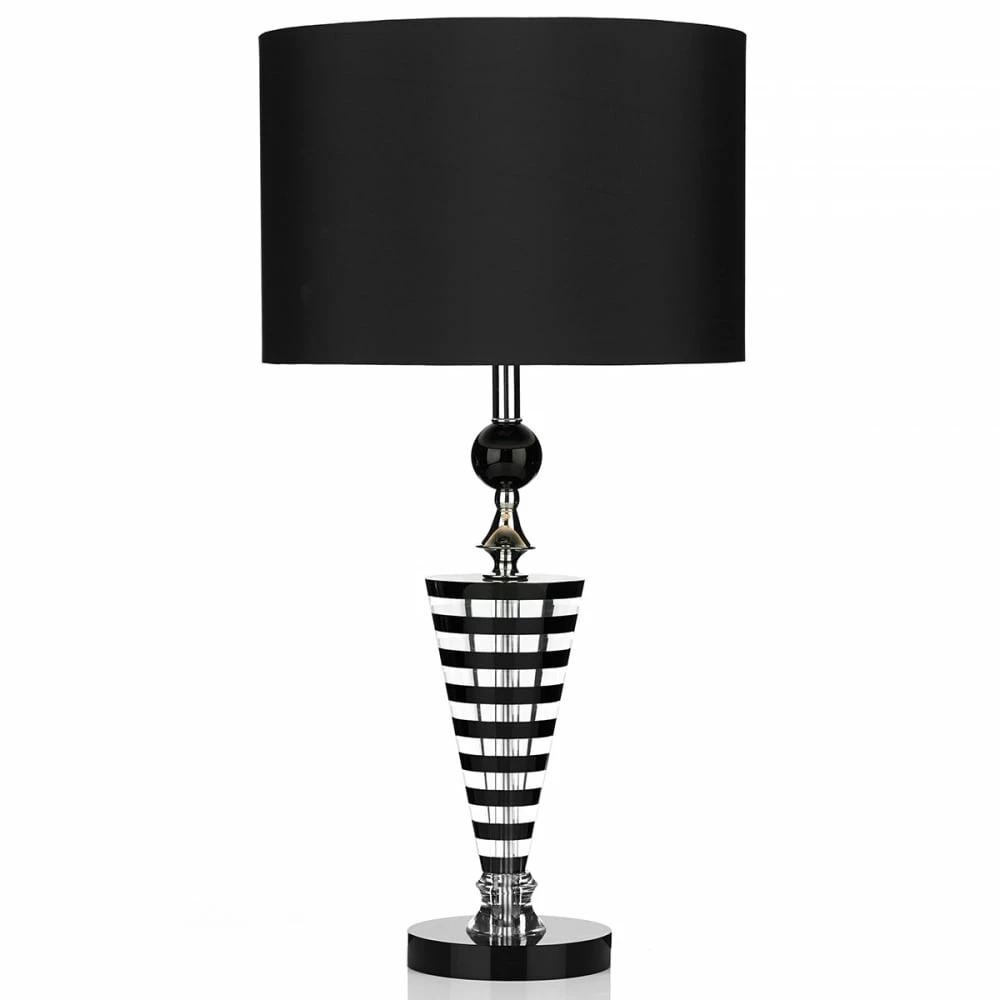 Där Lighting Crystal Black Hudson Table Lamp 1 Där Lighting Crystal Black Hudson Table Lamp