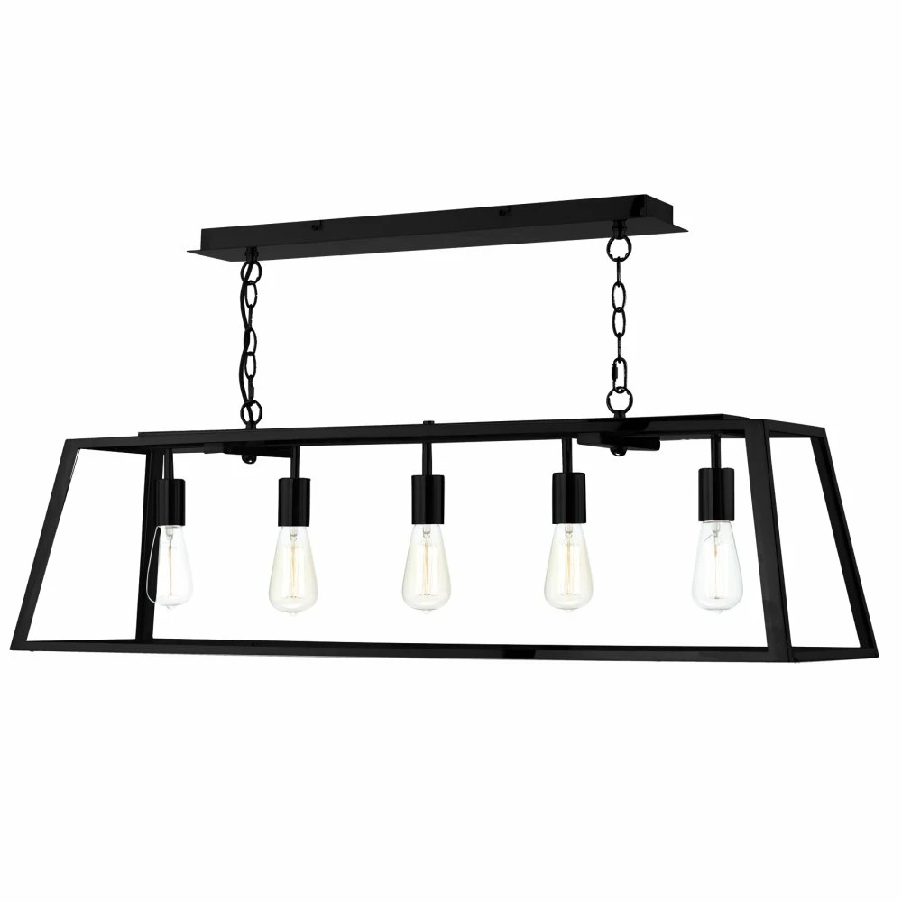 Där Lighting Black Academy 5 Light Pendant 1 Där Lighting Black Academy 5 Light Pendant