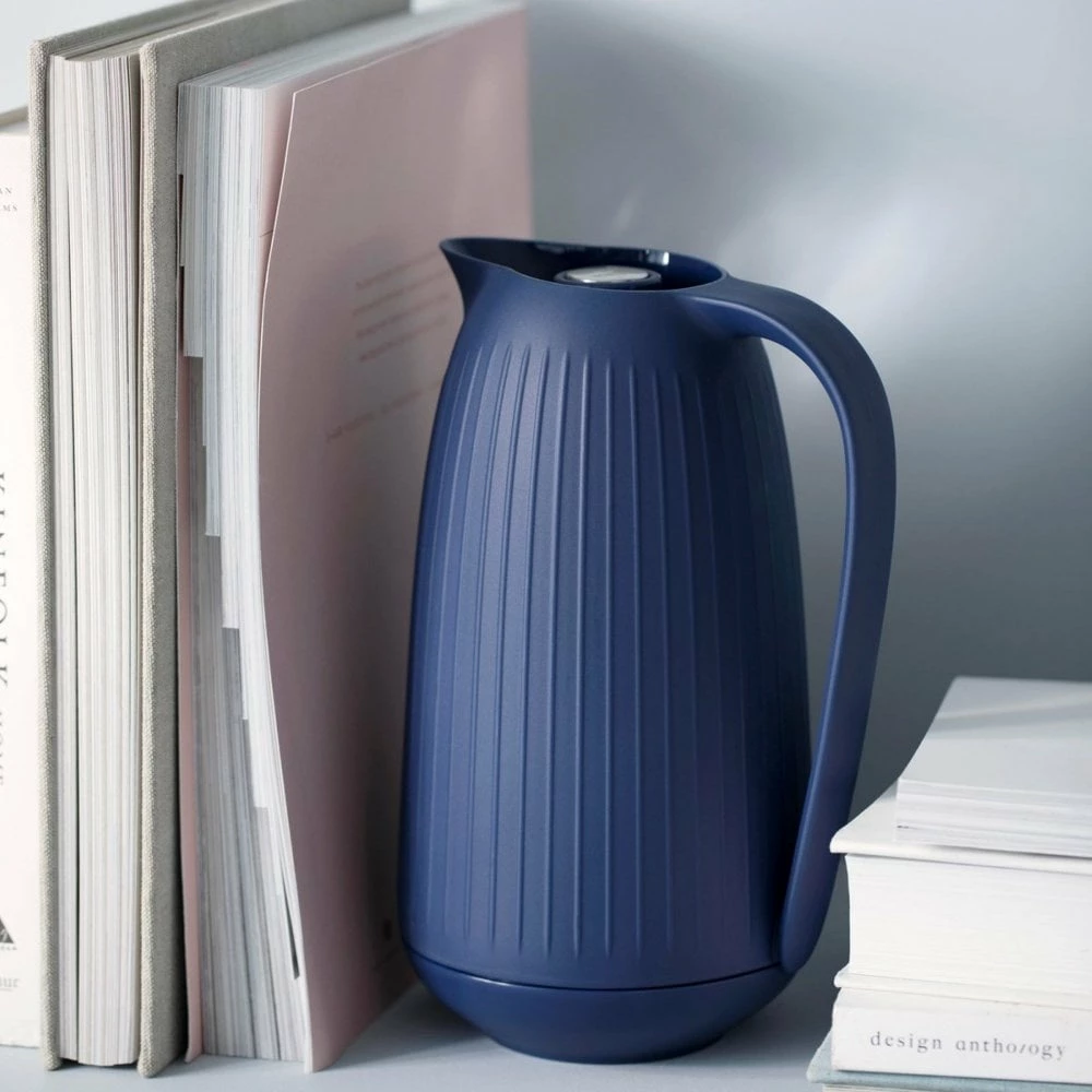 Kähler Indigo Blue Hammershoi 1 Litre Thermos Jug 2 Kähler Indigo Blue Hammershoi 1 Litre Thermos Jug