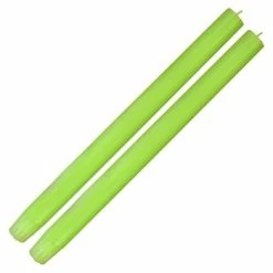 True Grace Fluo Green Dinner Candle Set of 2