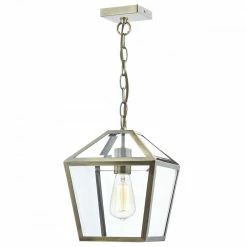 Där Lighting Antique Brass Churchill Pendant Light