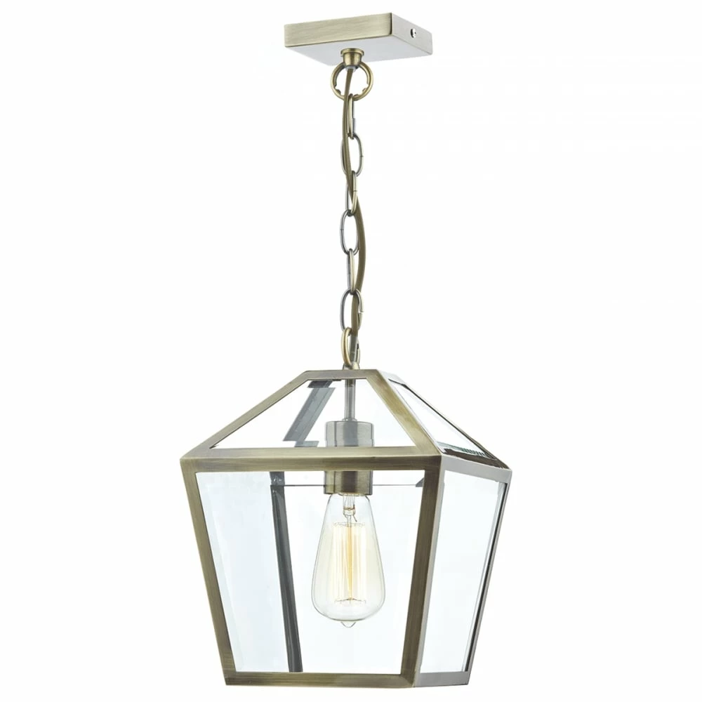 Där Lighting Antique Brass Churchill Pendant Light 1 Där Lighting Antique Brass Churchill Pendant Light