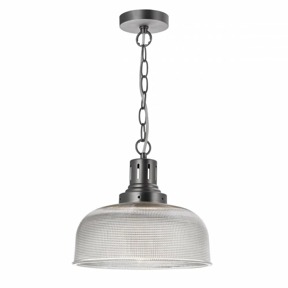 Där Lighting Tack Glass Industrial Pendant Light 1 Där Lighting Tack Glass Industrial Pendant Light