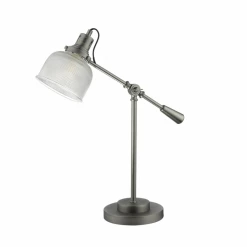 Där Lighting Industrial Nickel Tack Table Lamp