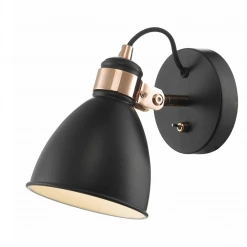 Där Lighting Black & Copper Frederick Wall Light
