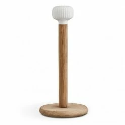 Kähler Oak/White Hammershoi Kitchen Roll Holder