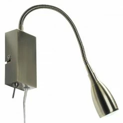 Där Lighting Antique Brass Uno Reading Wall Light