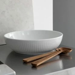 Kähler Salad Servers | Natural Oak