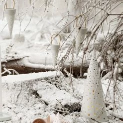 Kähler Nobili Ceramic Hanging Cone 15.5cm White