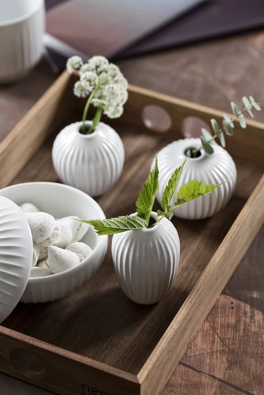 Kähler Hammershøi Miniature Vase White Set of 3 2 Kähler Hammershøi Miniature Vase White Set of 3