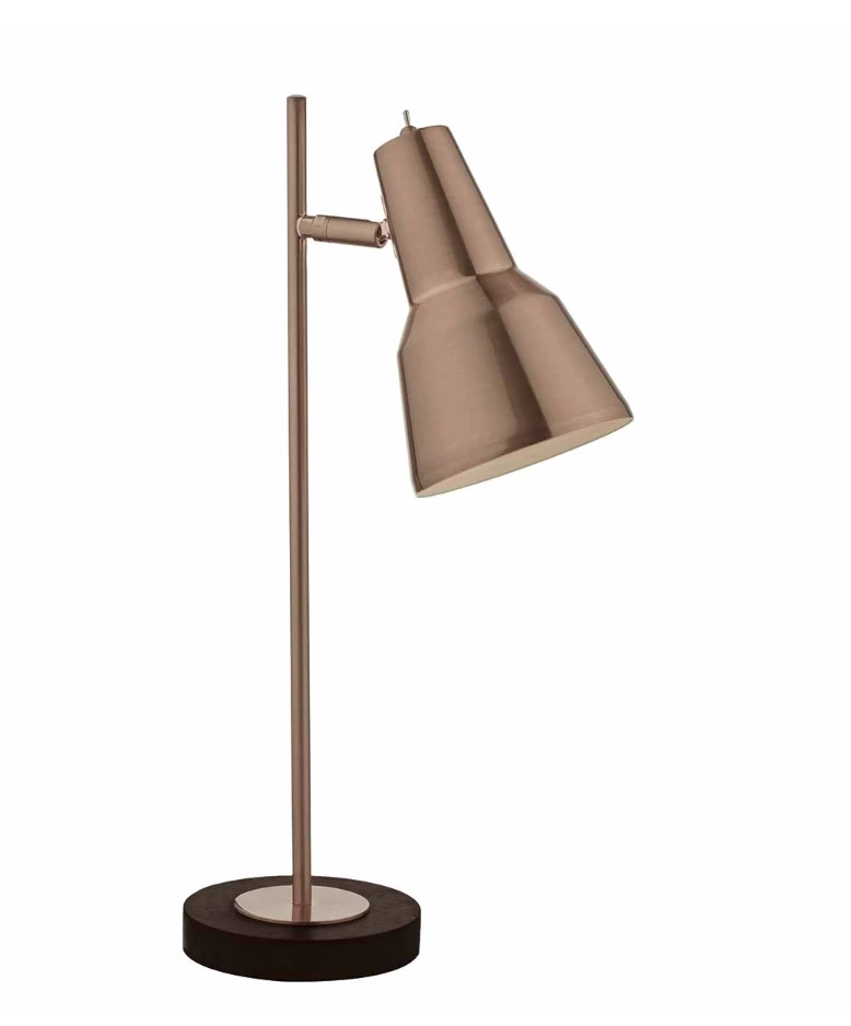 Där Lighting Brushed Copper & Black Osnabruck Task Lamp 1 Där Lighting Brushed Copper & Black Osnabruck Task Lamp