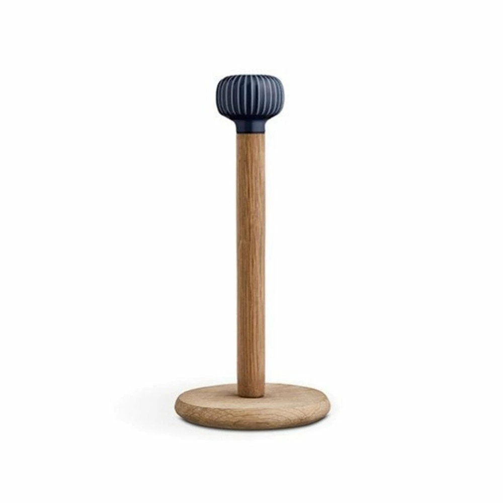 Kähler Oak/Indigo Blue Hammershoi Kitchen Roll Holder 1 Kähler Oak/Indigo Blue Hammershoi Kitchen Roll Holder