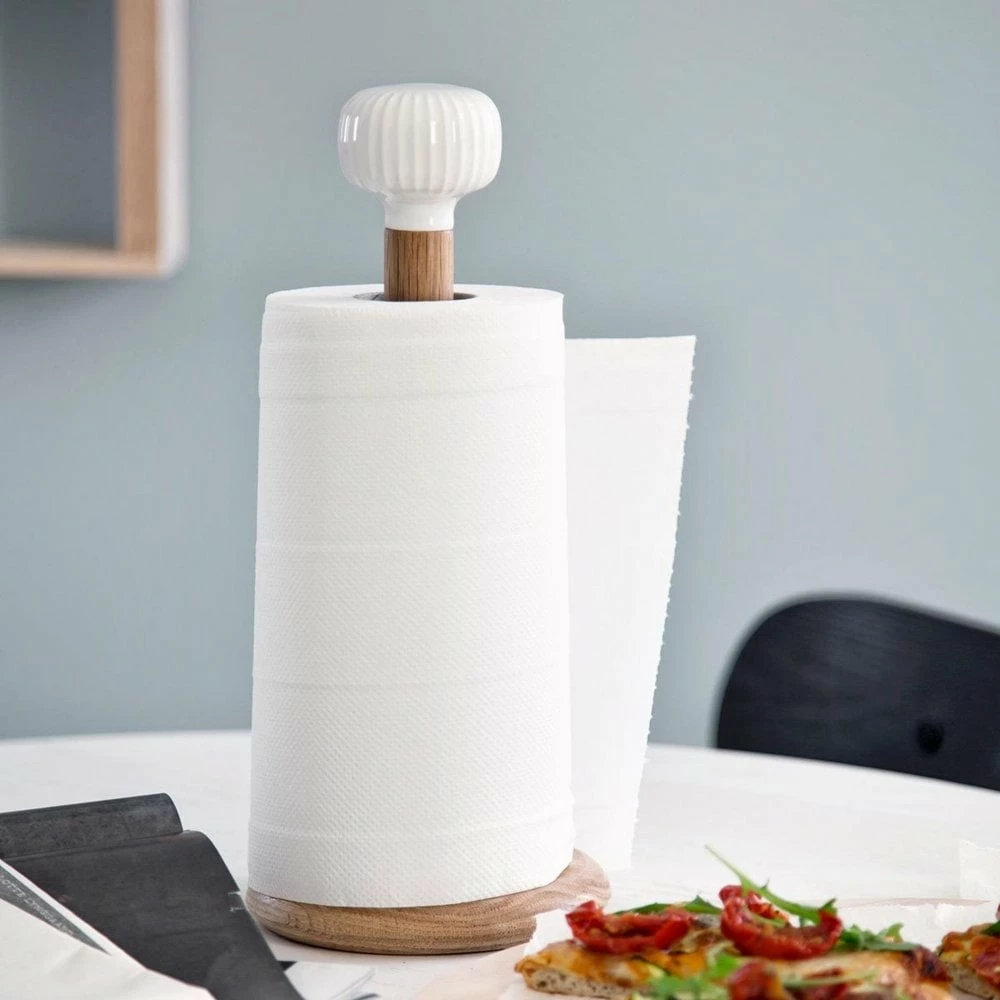 Kähler Oak/White Hammershoi Kitchen Roll Holder 2 Kähler Oak/White Hammershoi Kitchen Roll Holder