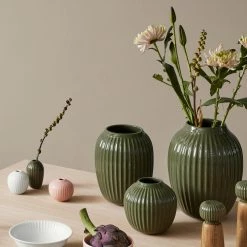 Kähler Hammershøi Miniature Vase White, Nude, Green Set of 3