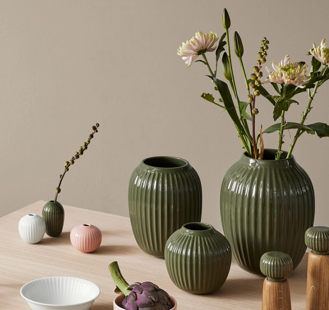 Kähler Hammershøi Miniature Vase White, Nude, Green Set of 3 2 Kähler Hammershøi Miniature Vase White, Nude, Green Set of 3