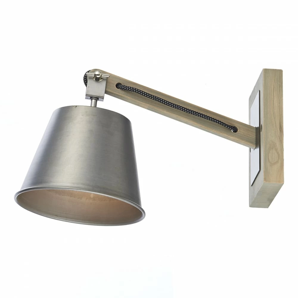 Där Lighting Raw Wood Wall Light 1 Där Lighting Raw Wood Wall Light