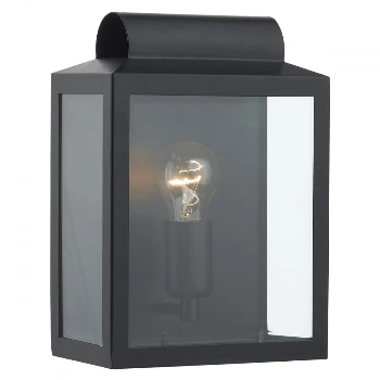 Där Lighting Black Notary Rectangle Wall Light 1 Där Lighting Black Notary Rectangle Wall Light