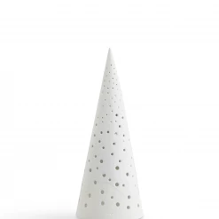 Kähler Nobili Ceramic Cone Tealight Holder 25.5cm White