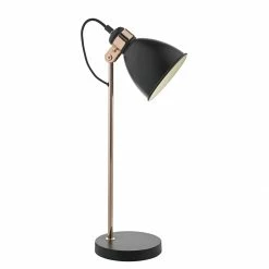 Där Lighting Black/ Copper Frederick Table Lamp